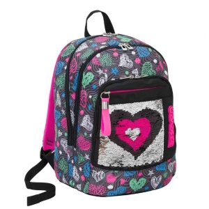K-POP DEMON HUNTERS ZAINO SCUOLA DOPPIO SCOMPARTO BLACK