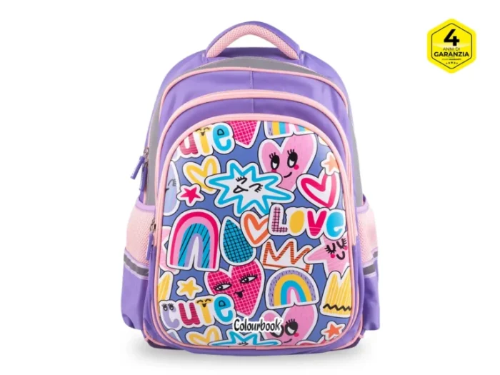 COLOURBOOK ZAINO SCUOLA ABSTRACT CUTE