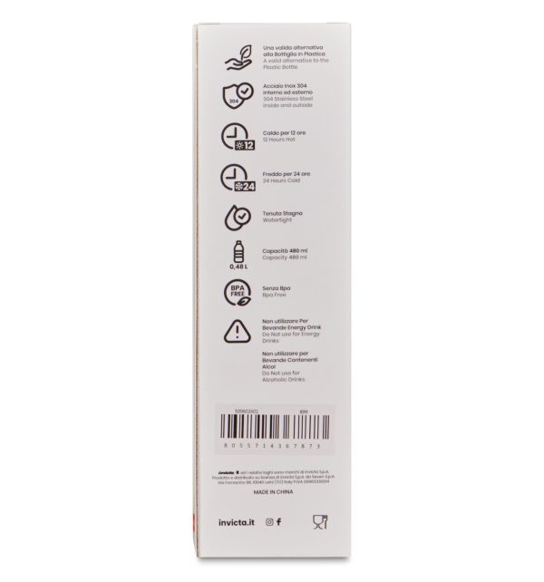 BOTTLE SLIM PLAIN INVICTA BORRACCE