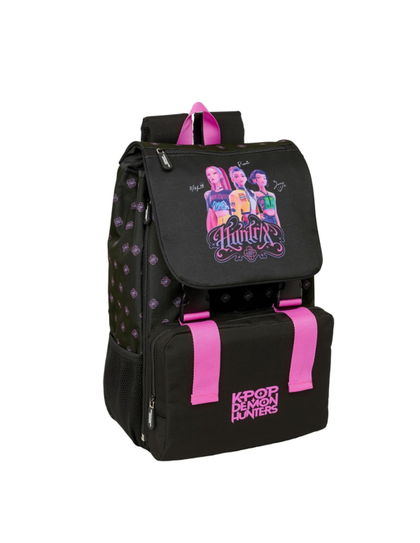 K-POP DEMON HUNTERS ZAINO SCUOLA ESTENSIBILE BLACK