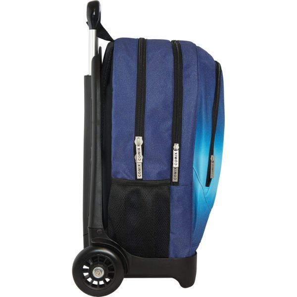 COMIX ZAINO TROLLEY STACCABILE SFUMATO GLITTER BLU